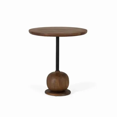 Tables basses - Table d'appoint circulaire en bois de manguier - GINER Y COLOMER