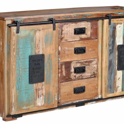 Buffets - BANGKOK - Buffet exclusif en bois recyclé multicolore - GINER Y COLOMER
