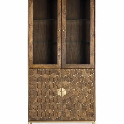 Buffets - Vitrine en bois manguier et métal - GINER Y COLOMER