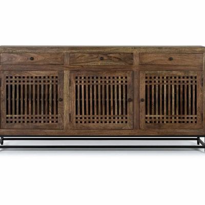 Buffets - Buffet en bois d'acacia marron et mètal - GINER Y COLOMER
