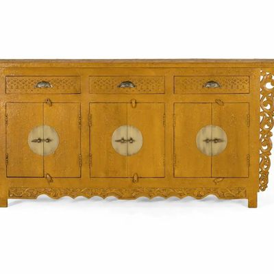 Buffets - Buffet avec 6 portes et 3 tiroirs en bois de manguier - GINER Y COLOMER