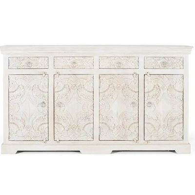 Buffets - Buffet en bois manguier blanc vieilli - GINER Y COLOMER