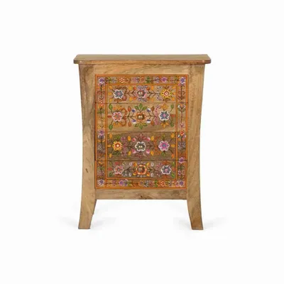 Night tables - Nightstand with 4 drawers in mango wood - GINER Y COLOMER