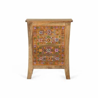 Tables de nuit - Table de nuit avec 4 tiroirs en bois de manguier - GINER Y COLOMER