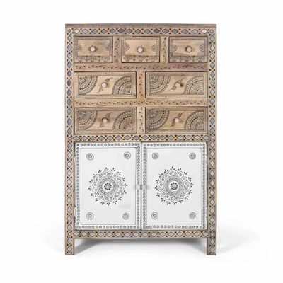 Buffets - Buffet en bois de manguier et MDF et détails peints à la main - GINER Y COLOMER