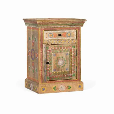 Night tables - Bedside table made and painted by hand in mango wood - GINER Y COLOMER