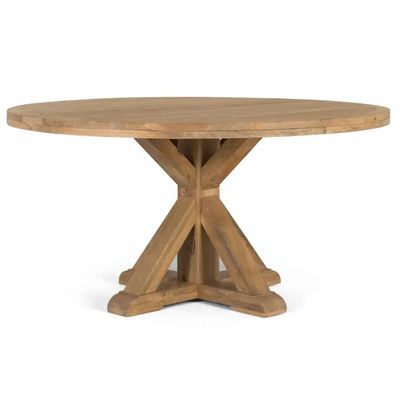 Tables Salle à Manger - Table à manger ronde en bois de manguier pour 10 personnes - GINER Y COLOMER