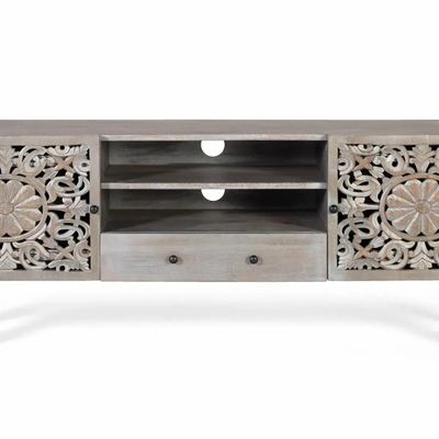 Meubles TV - Meuble TV en bois de manguier massif 150 cm - GINER Y COLOMER
