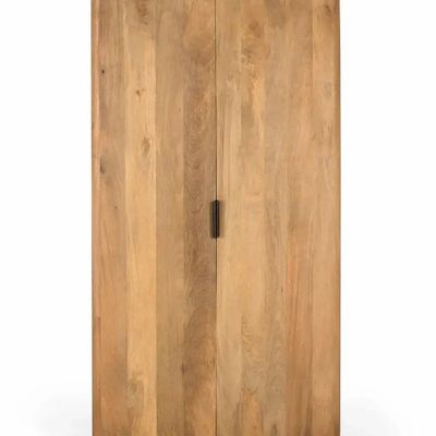 Wardrobe - Mango wood cabinet with rounded corners - GINER Y COLOMER