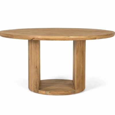 Tables Salle à Manger - Table en bois de manguier avec plateau rond de 150 cm de diamètre - GINER Y COLOMER