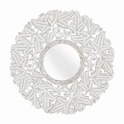 Miroirs - Miroir rond sculpté à la main de 120 cm de diamètre - GINER Y COLOMER