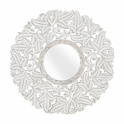 Mirrors - Round hand-carved mirror 120 cm in diameter - GINER Y COLOMER