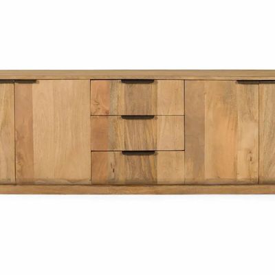 Sideboards - Natural colored mango wood sideboard with rounded corners - GINER Y COLOMER