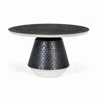 Tables basses - Table basse ronde entièrement réalisée en aluminium. - GINER Y COLOMER