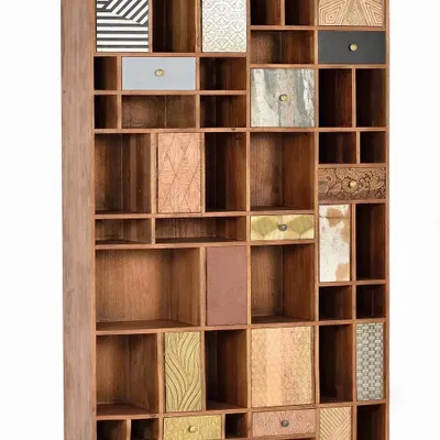 Shelves - Light walnut colored mango wood shelf - GINER Y COLOMER