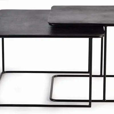 Tables basses - Table basse plateau bronze et pieds métal - GINER Y COLOMER