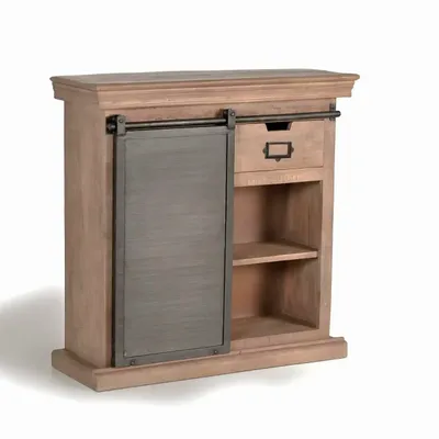 Console table - Mango wood console with sliding door - GINER Y COLOMER