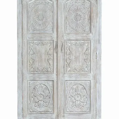 Armoires - Armoire en manguier blanc vieilli 2 mètres - GINER Y COLOMER