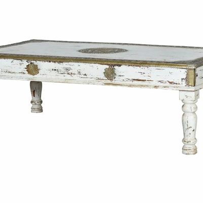 Tables basses - Table basse en manguier blanc vieilli - GINER Y COLOMER
