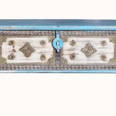 Boîtes de rangement - Coffre en manguier bleu vieilli - GINER Y COLOMER