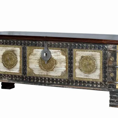 Boîtes de rangement - Coffre en bois de manguier et détails en bronze - GINER Y COLOMER