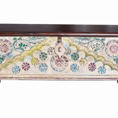 Boîtes de rangement - Coffre en bois de manguier multicolore - GINER Y COLOMER