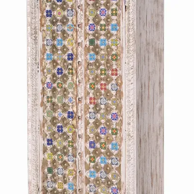 Armoires - Armoire en bois de manguier détails en céramique et bronze - GINER Y COLOMER