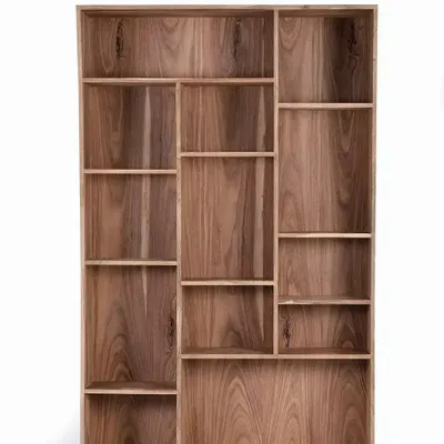 Bookshelves - Bookcase in brown mango wood 2 meters - GINER Y COLOMER