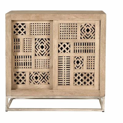 Sideboards - Sideboard in mango wood and natural-colored metal legs - GINER Y COLOMER