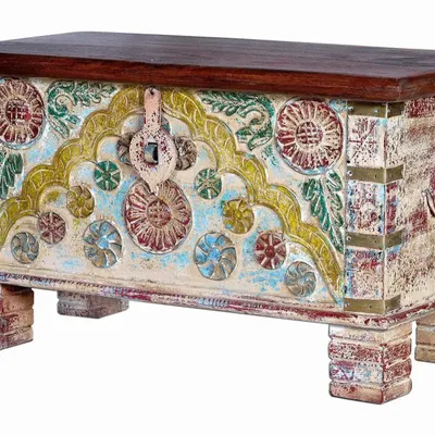 Boîtes de rangement - Coffre en bois de manguier couleur noyer - GINER Y COLOMER