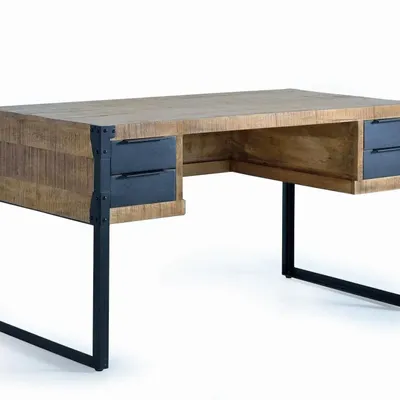 Bureaux - Bureau en bois de manguier et métal - GINER Y COLOMER