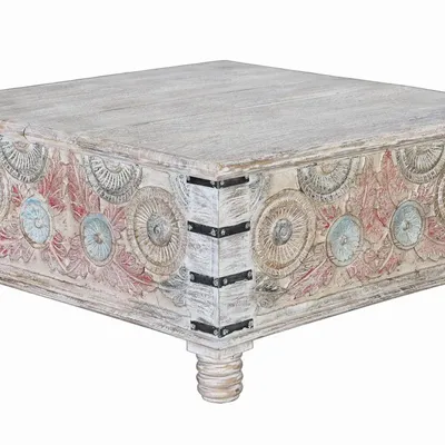Tables basses - Table basse en manguier multicolore - GINER Y COLOMER