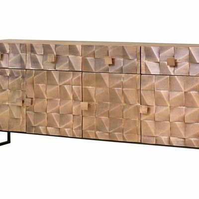 Buffets - Buffet en bois de manguier et bronze brun foncé - GINER Y COLOMER