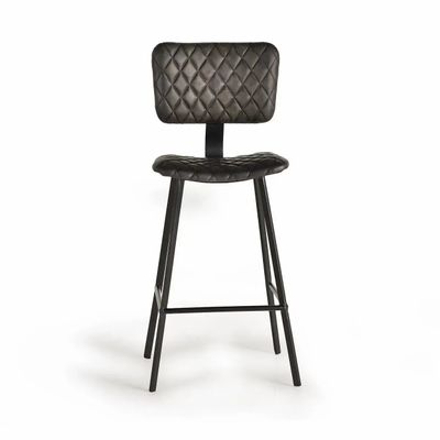 Stools - Stool in natural leather and metal - GINER Y COLOMER