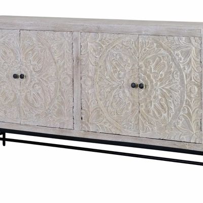 Buffets - Buffet en manguier blanc vieilli - GINER Y COLOMER