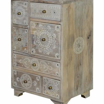 Chests of drawers - Natural mango wood telephone cabinet - GINER Y COLOMER