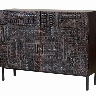 Console table - Console in dark walnut mango wood - GINER Y COLOMER