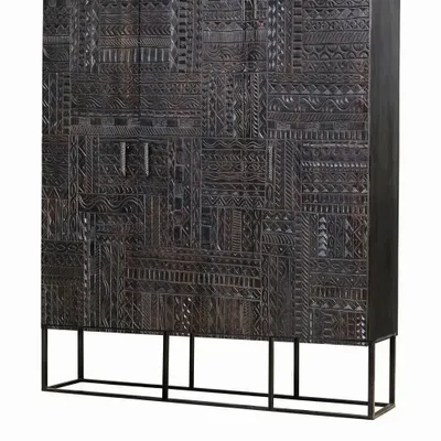 Sideboards - Showcase in mango wood and dark walnut metal - GINER Y COLOMER