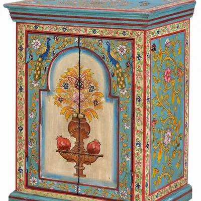 Night tables - Multicolored mango wood bedside table - GINER Y COLOMER