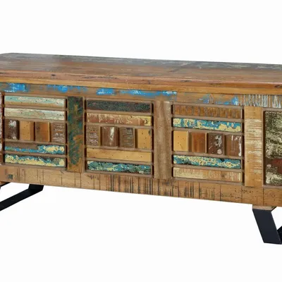 Boîtes de rangement - Malle exclusive en bois recyclé multicolore - GINER Y COLOMER