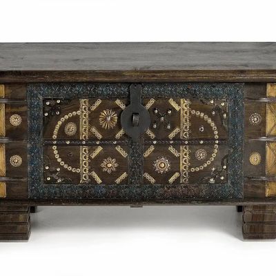 Boîtes de rangement - Coffre en bois de manguier marron foncé - GINER Y COLOMER