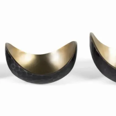 Vases - Set of three decorative gold metal bowls - GINER Y COLOMER
