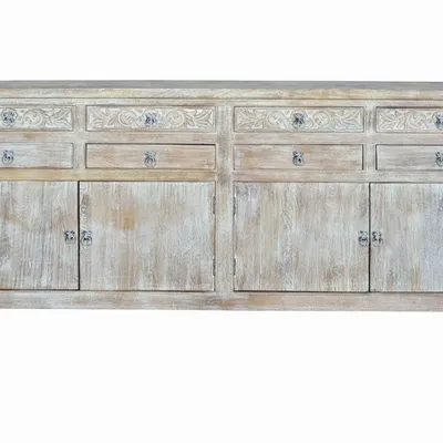 Sideboards - Sideboard in aged white mango wood - GINER Y COLOMER