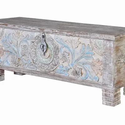 Boîtes de rangement - Coffre en bois de manguier aux couleurs pastel - GINER Y COLOMER