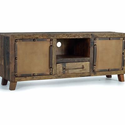 Meubles TV - Meuble TV en bois récupéré et métal - GINER Y COLOMER