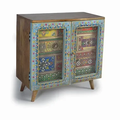Chests of drawers - Hand painted mango wood chest of drawers - GINER Y COLOMER