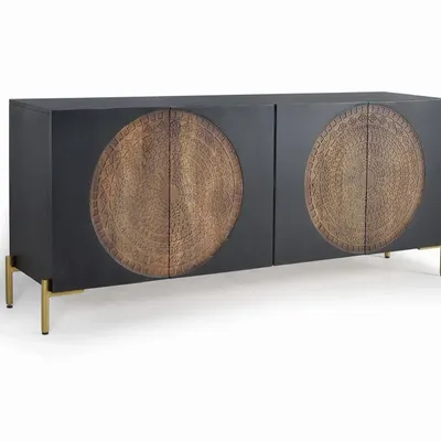 Sideboards - Mango wood and metal sideboard - GINER Y COLOMER