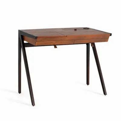 Bureaux - Bureau en bois manguier et métal - GINER Y COLOMER