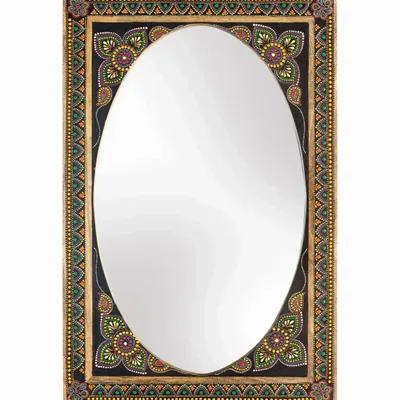Miroirs - Miroir en manguier multicolore 90x60cm - GINER Y COLOMER