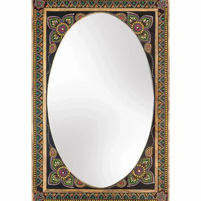 Miroirs - Miroir en manguier multicolore 90x60cm - GINER Y COLOMER